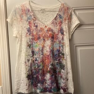 Daisy Fuentes Multicolor Short Sleeve Tee